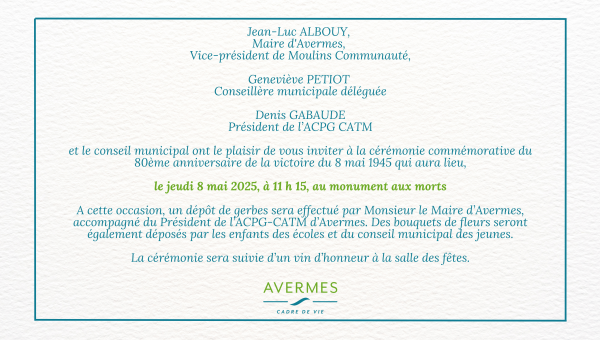 Cérémonie commémorative du 80ème anniversaire de la victoire du 8 mai 1945